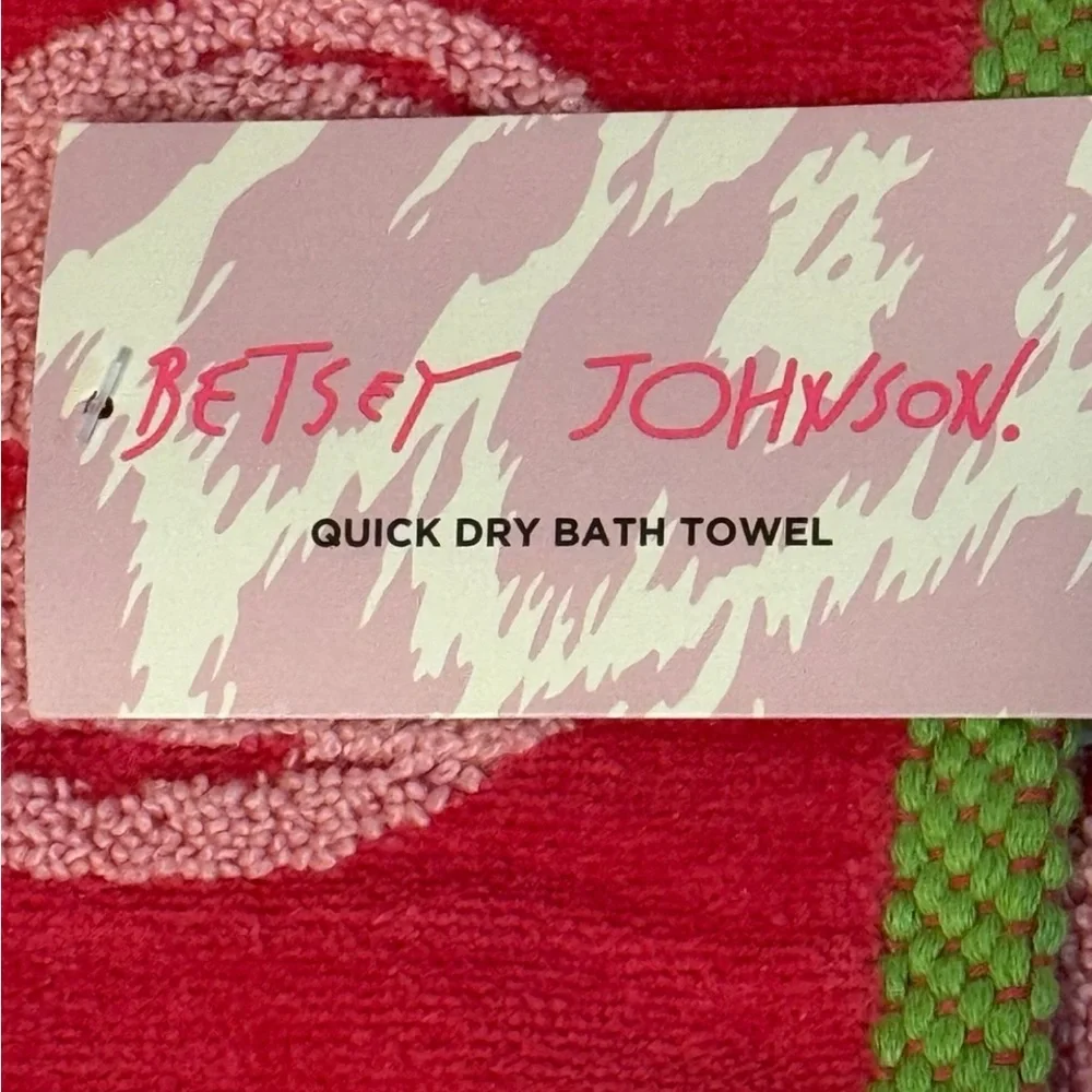 BETSEY JOHNSON XOXO CHERRIES AND BOWS PINK 7PC BATHROOM BATH TOWEL SET 🍒
